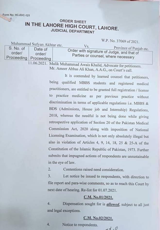MedicalGlobe_MG's tweet photo. https://t.co/ZpxtyGybrK has been filed by the HOs 2021, congratulations to @NuqtaEk and whole house officers team.Kindly all the batches from 2015 to 2018 engage your classes for fund collection and transfer funds to your class CRs as we have to pay the lawyer.
#dontregisterNLE https://t.co/utRXfj6Mdi