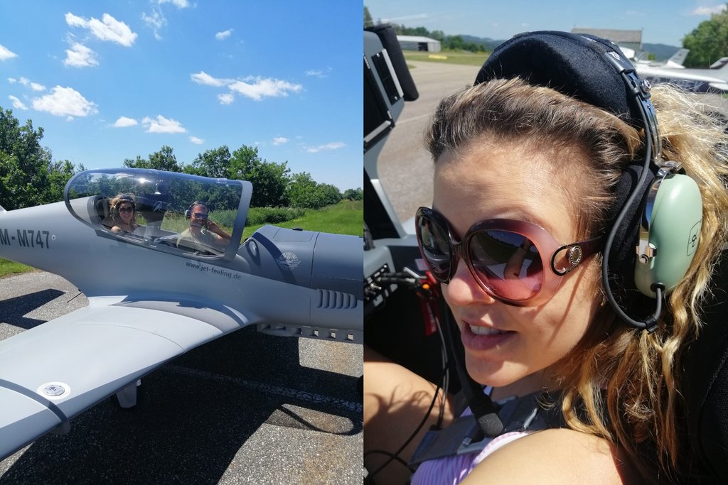 #WhenFunMeetsBusiness with Peter from #JetFeeling. Awesome experience for our CEO Katharina. #GForce