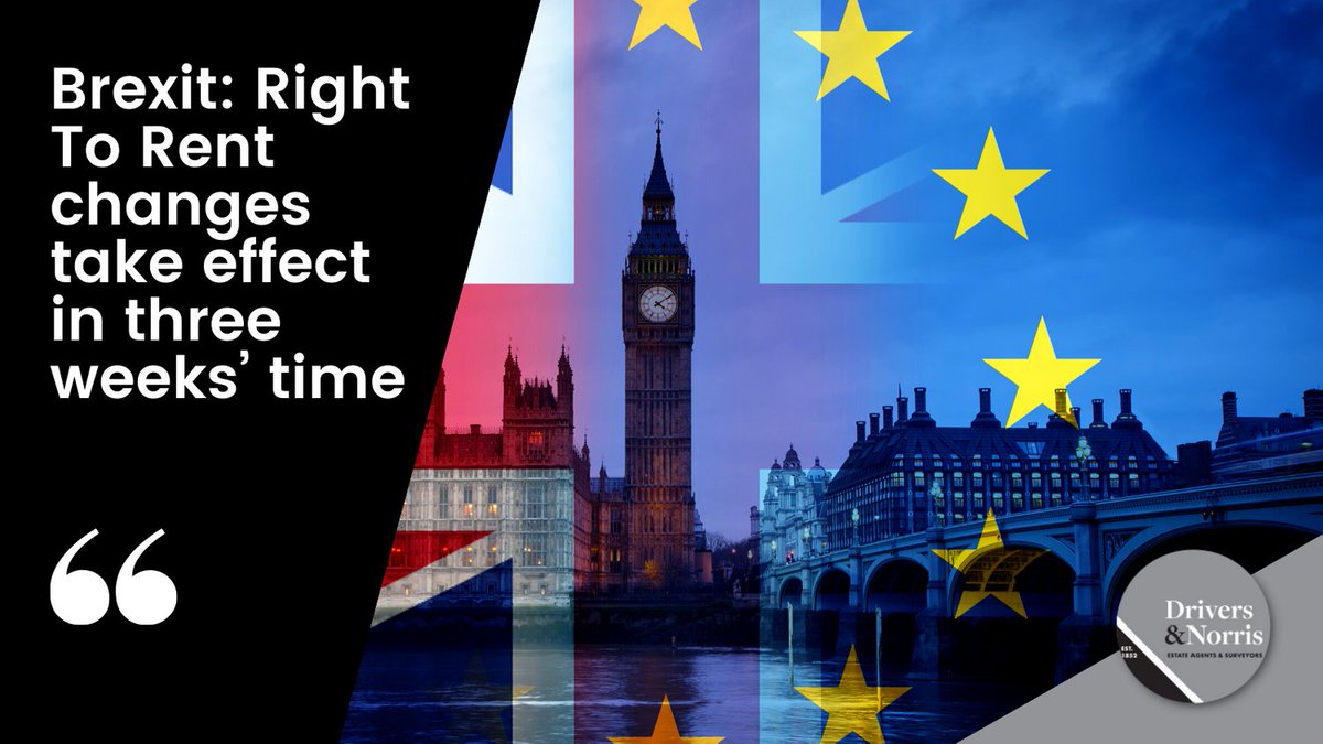 NEWS: Brexit: Right To Rent changes take effect in three weeks’ time
Read more >>>lettingagenttoday.co.uk/breaking-news/…  @LA_Today #brexit #righttorent @arla_uk