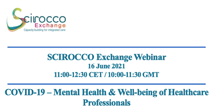 SCIROCCOxchange's tweet photo. 👋🏼The next #KnowledgeExchange webinar is 
📌16.06.2021 10-11.30 GMT / 11-12.30 CET. 
Sharing experience of Scotland &amp; South Denmark regions in supporting psychological well-being of healthcare professionals. ➡️Register to join us:
https://t.co/LD17vBayWA https://t.co/nIROK96zP0