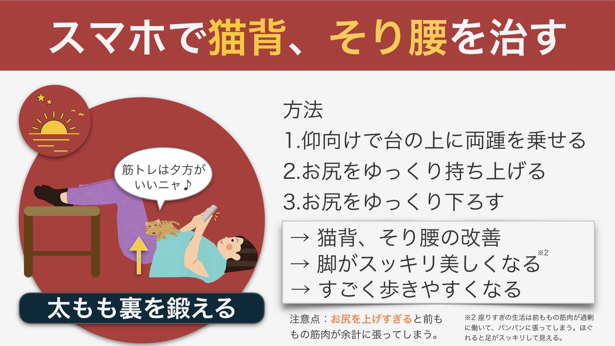 ありそうで無かった「ながらスマホで、筋トレ。」スマホを触りながら健康になれる。