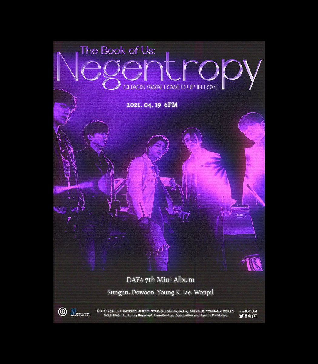 keshiaangg's tweet photo. 💿The Book of Us: Negentropy (Graphic Poster Design) 

— redesigned as 80's poster

#day6edit #day6fanart #DAY6
#데이식스 #MyDay #posterdesign #80saesthetic  #80sposterdesign #posterredesign #thebookofusnegentropy #even_of_day  #right_through_me #sungjin #jae #youngk #wonpil https://t.co/ExQaNFxwjK