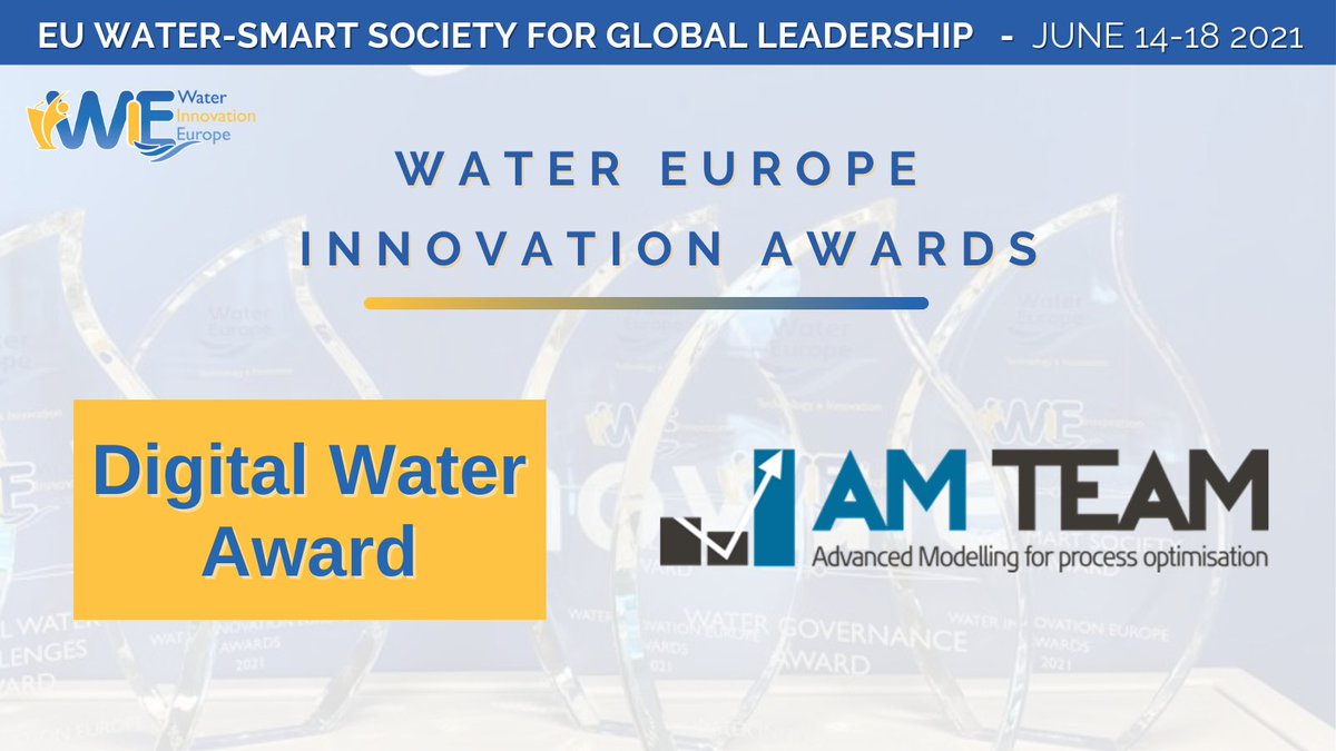 🎉Just announced! We have the 1st Winner of the 2021 Water Europe #Innovation Awards! Andres Lucht revealed to us who won the Digital Water Award this year.

👏Congratulations to <a href="/AdvModelling/">AM-Team</a> - <a href="/WimAudenaert1/">Wim Audenaert</a> 🍾🥳