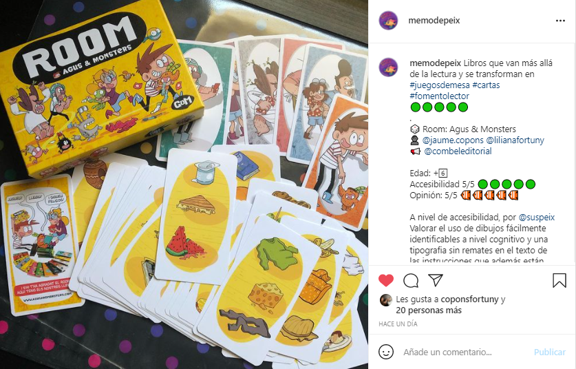EditorialCasals's tweet photo. "Libros que van más allá de la lectura y se transforman en juegos de mesa"
En @memodepeix hablan de ROOM, el juego de cartas de 📚AGUS Y LOS MONSTRUOS  👇👇
https://t.co/Ie8OtEYpow
@jaumecopons @lilianafortuny 
#CombelEditorial @Guerrademitos 
#Agusandmonsters https://t.co/6DlxVMCn0e