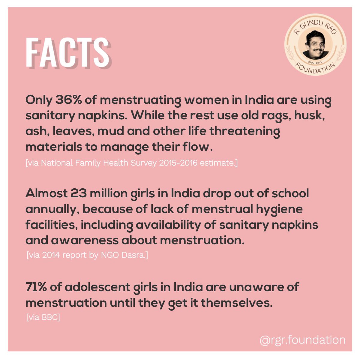 rgrfoundation's tweet photo. About our Menstrual Hygiene Awareness Programme:

 #RGunduRaoFoundation #MenstrualHealth #EndPeriodPoverty https://t.co/fc1R4h3Mil