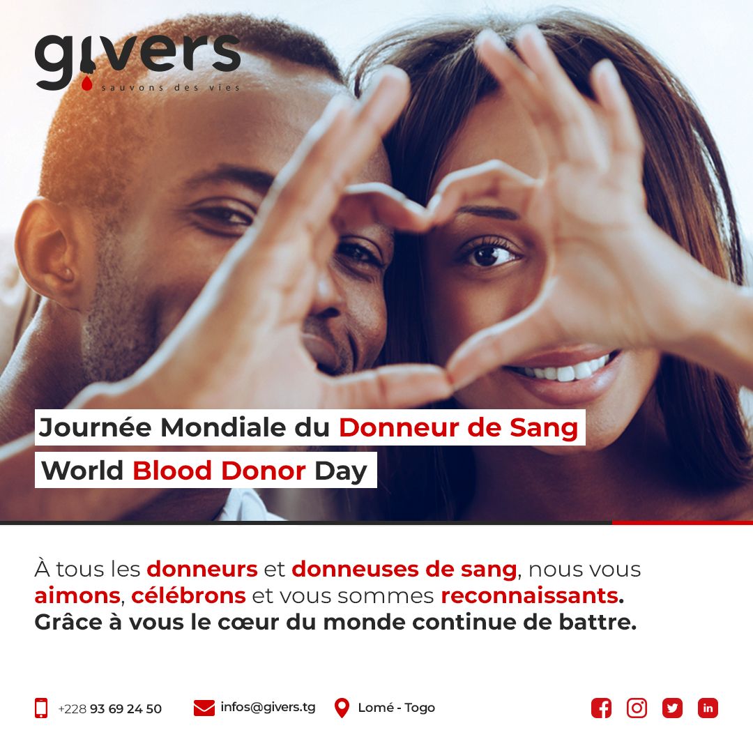 GiversTg's tweet image. Aujourd&apos;hui, nous célébrons nos #héros et #héroines.

Taguez toutes ces personnes #exceptionnelles  grâce à qui nombreux de nos proches sont toujours en #vie.
A tous les #donneurs, nous sommes fiers de vous.

#journeemondialedudonneurdesang
#WorldBloodDonorDay2021
#Givers