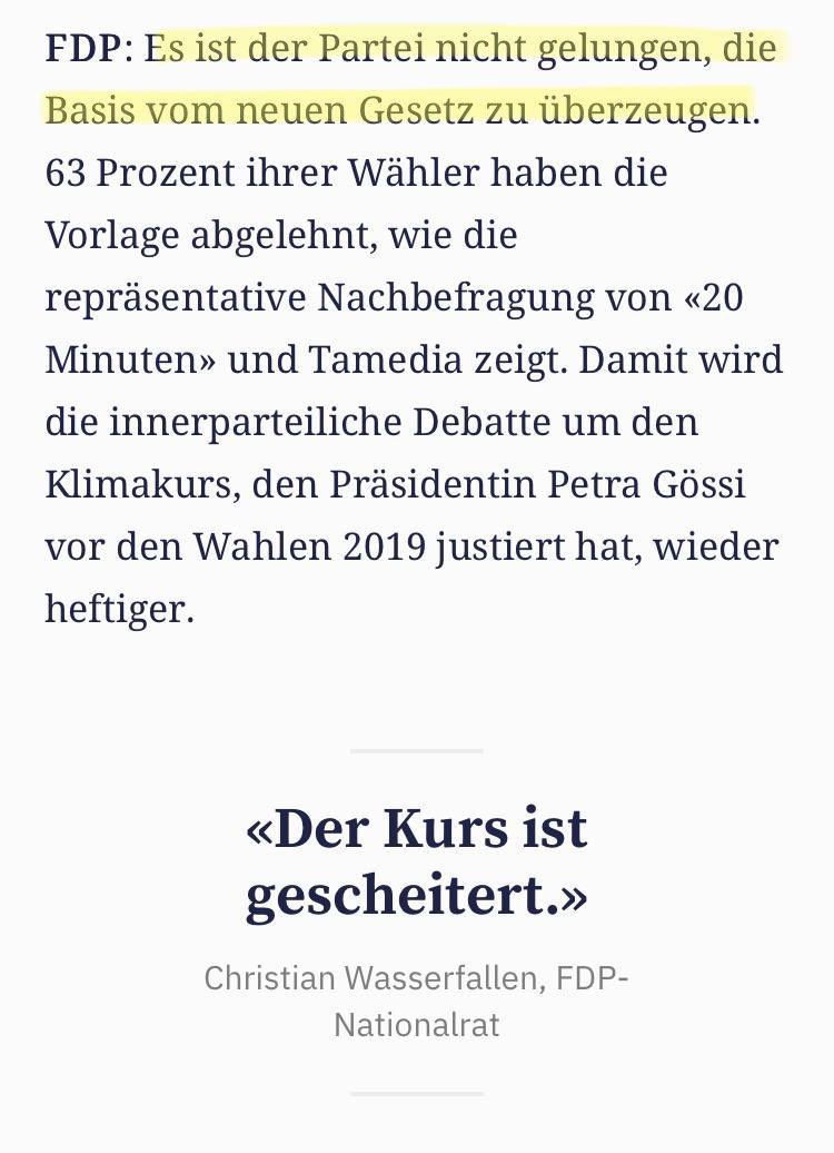 LuisDeplazes's tweet photo. Der erste Satz stört mich, da er so nicht richtig ist. Genau dieses Prinzip hat auch die #FDP CH Spitze nicht begriffen.

Die #Parteispitze hat die #Basis nicht zu überzegen.

Die Parteispitze hat auf die Basis zu hören!

Das ist beim CO2-Gesetz klar missachtet worden. #NeueFDP https://t.co/pIdgrTYpGN