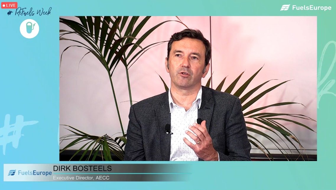FuelsEurope's tweet photo. #DirkBosteels @dirkbosteels, Executive Director at @AECC_eu explains at @FuelsEurope #ReFuelsWeek that low-carbon liquid fuels can be used with the current fleet, not only new vehicles and that there is no need for new infrastructure. https://t.co/kamqswBJwt