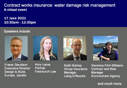 CIRIAupdates's tweet image. Meet some of our #insurance &amp;amp; #construction sector experts who will tackle the challenges of all risk cover for water damage in #contractworks on 17 June bit.ly/CIRIAe21101 
#waterdamage #riskmanagement