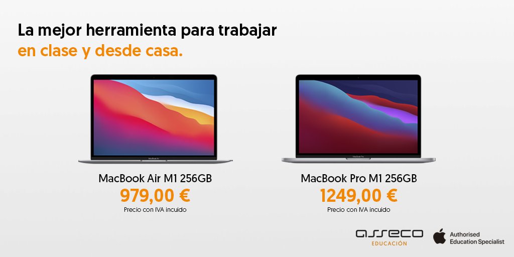 edu_asseco's tweet photo. 🟠El #Mac💻combina a la perfección las herramientas de #productividad📈y #creatividad💡para desarrollar el trabajo de una forma increíble en clase o desde🏡casa.https://t.co/1IVnscdZGi🔎¡No pierdas esta oportunidad! #NosotrosSomosAsseco😄 https://t.co/rwLMJH7L0D