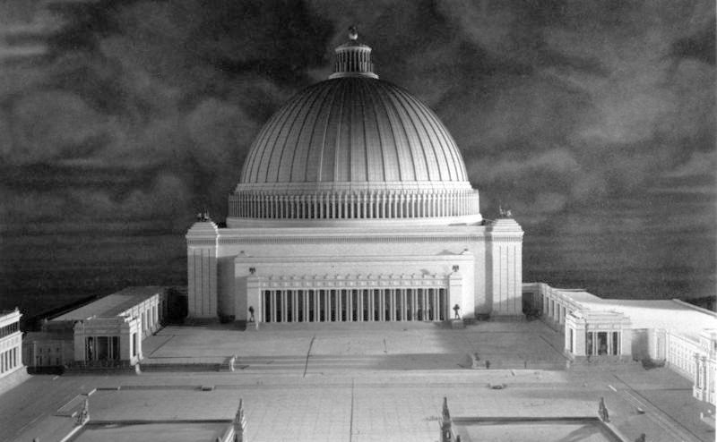 kreuzberged's tweet image. #OTD 1938 the ground-breaking ceremony for Hitler’s humongous Volkshalle aka "Monsterbau" (Monster Building), giant assembly hall planned for Hitler's World Capital, Germania, took place at the #Spreebogen in #Berlin-#Mitte. If built, it'd have had 2nd largest dome in GER.