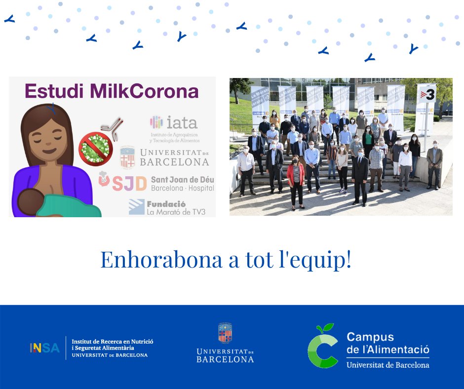 INSA-UB (@insa_ub) on Twitter photo El grup de #recerca Autoimmunitat i Tolerància ha estat guardonat per <a href="/la_marato/">La Marató de 3Cat</a> amb el projecte Impacte de la infecció i la vacunació materna del SARS-CoV-2 sobre els anticossos de la llet materna, els compostos bioactius de la llet i la salut maternoinfantil (MilkCORONA)! El grup de #recerca Autoimmunitat i Tolerància ha estat guardonat per <a href="/la_marato/">La Marató de 3Cat</a> amb el projecte Impacte de la infecció i la vacunació materna del SARS-CoV-2 sobre els anticossos de la llet materna, els compostos bioactius de la llet i la salut maternoinfantil (MilkCORONA)!