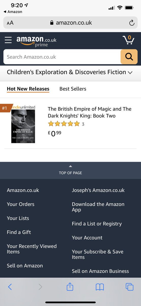 What a way to start a Monday! More than two weeks at Number 1 in USA 🇺🇸 and UK 🇬🇧 Amazon New Release chart! <a href="/MagicBritish/">The British Empire of Magic</a> Thank you thank you thank you!
Grab the book series here 👉🏼 amazon.co.uk/gp/kindle/seri… 👈🏼