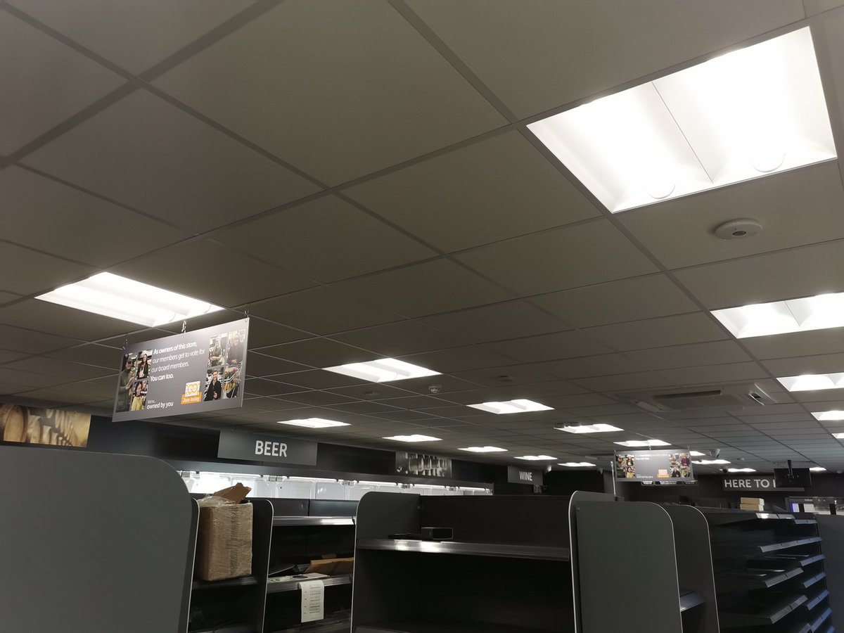AzuraNetworks's tweet photo. A full electrical fit out from the start for a brand new store in Bream for The Midcounties Co-op.
#ledlighting #firealarms #datacabling #electricians #dextralighting #electricalcontractors #midcountiescoop https://t.co/GXZ0fvhW6k