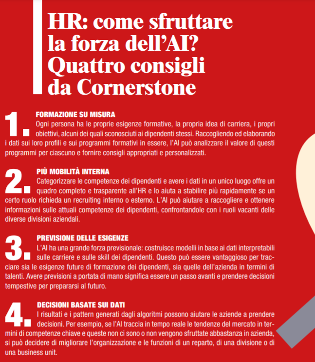 csod_IT's tweet image. Sfruttare il potenziale dell&apos;#IA per gestire le #HR...è possibile con Cornerstone #SkillsGraph, un motore di ricerca che applica l’#AI per trovare informazioni dettagliate sulle #competenze dello staff. :|] 
@Industrie40it @GaiaFiertler @ValeriaVillani @CyrilLeMat  #AIforHR 
👇