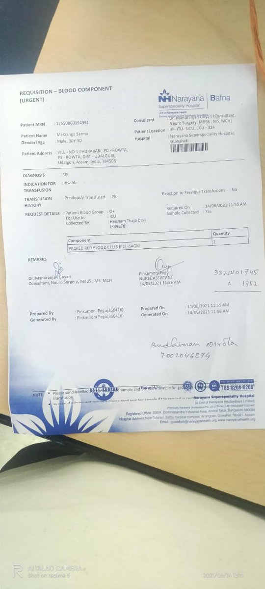 AratiDe28736494's tweet photo. Needed #4unitBlood of any group for Mr. Ganga Sarmah, principal of Rowta Jatiya Vidyalaya and a social activist.
At : #NarayanaSuperspecility Hospital
 Contact :9561873724, 7002046874

Plz need ur kind Help🙏

@nhm_assam 
@SonuSood 
@DebonilB 
@BhuyanTrishanu 
@AsmitaforBliss https://t.co/D5oZbrbAof
