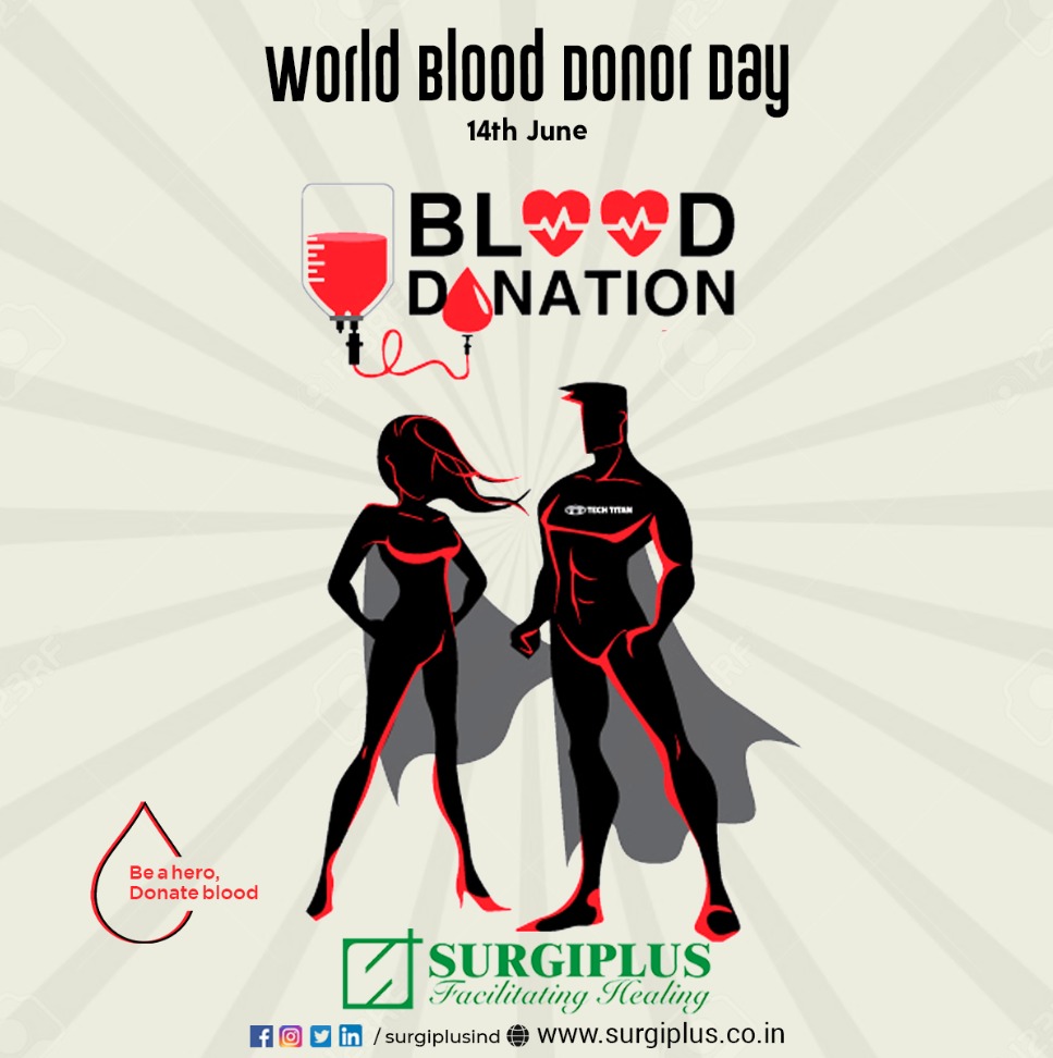 surgiplusind's tweet photo. Donate blood be a hero!
#WorldBloodDonorDay2021 https://t.co/O74SaPFNCf