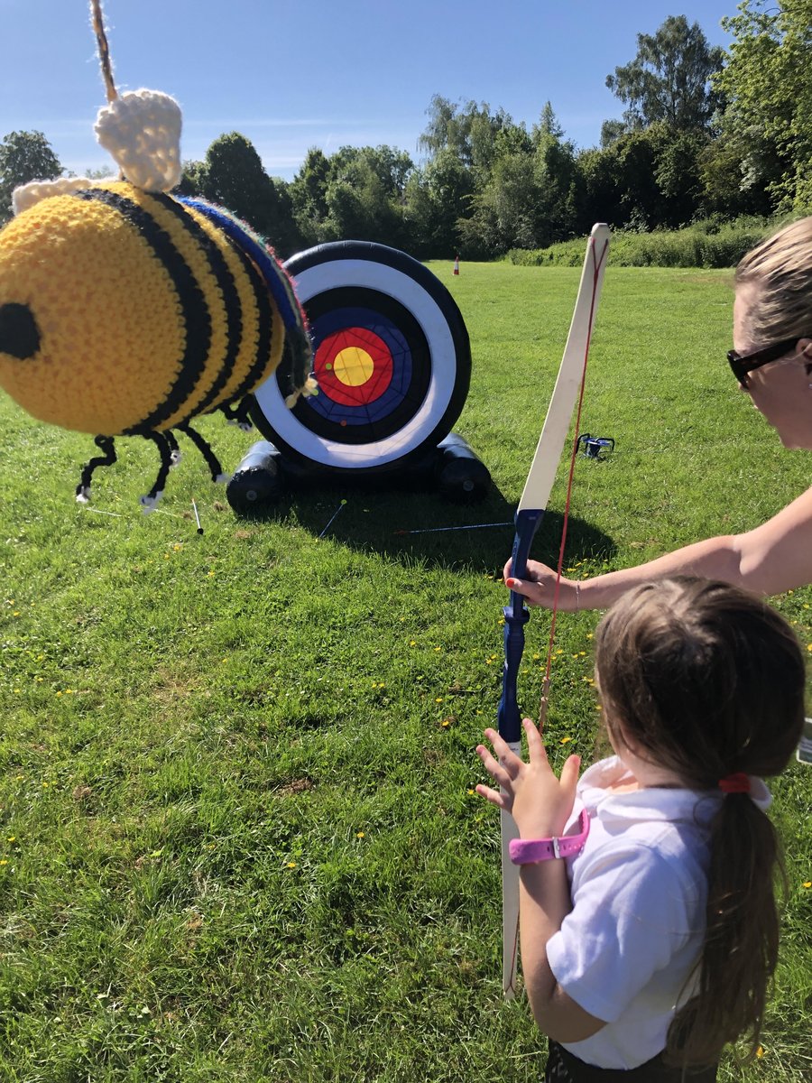 StSampsonsPri's tweet photo. Sports week's is on target thanks to Josh @ta_archerytag  ! Inflatable archery in 2/3S. Bring on our next activity. https://t.co/9tJ5uL0aNg