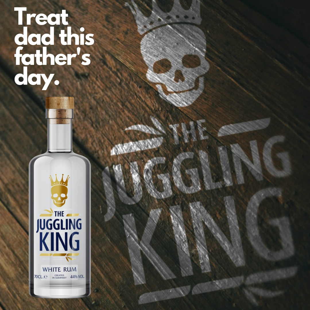 Treat dad this father's day with Juggling King White Rum, distilled on Guernsey, using its own patented strain of yeast. The result is a spirit that works fabulously in all kinds of cocktails and mixed drinks. 👌🏽🥃