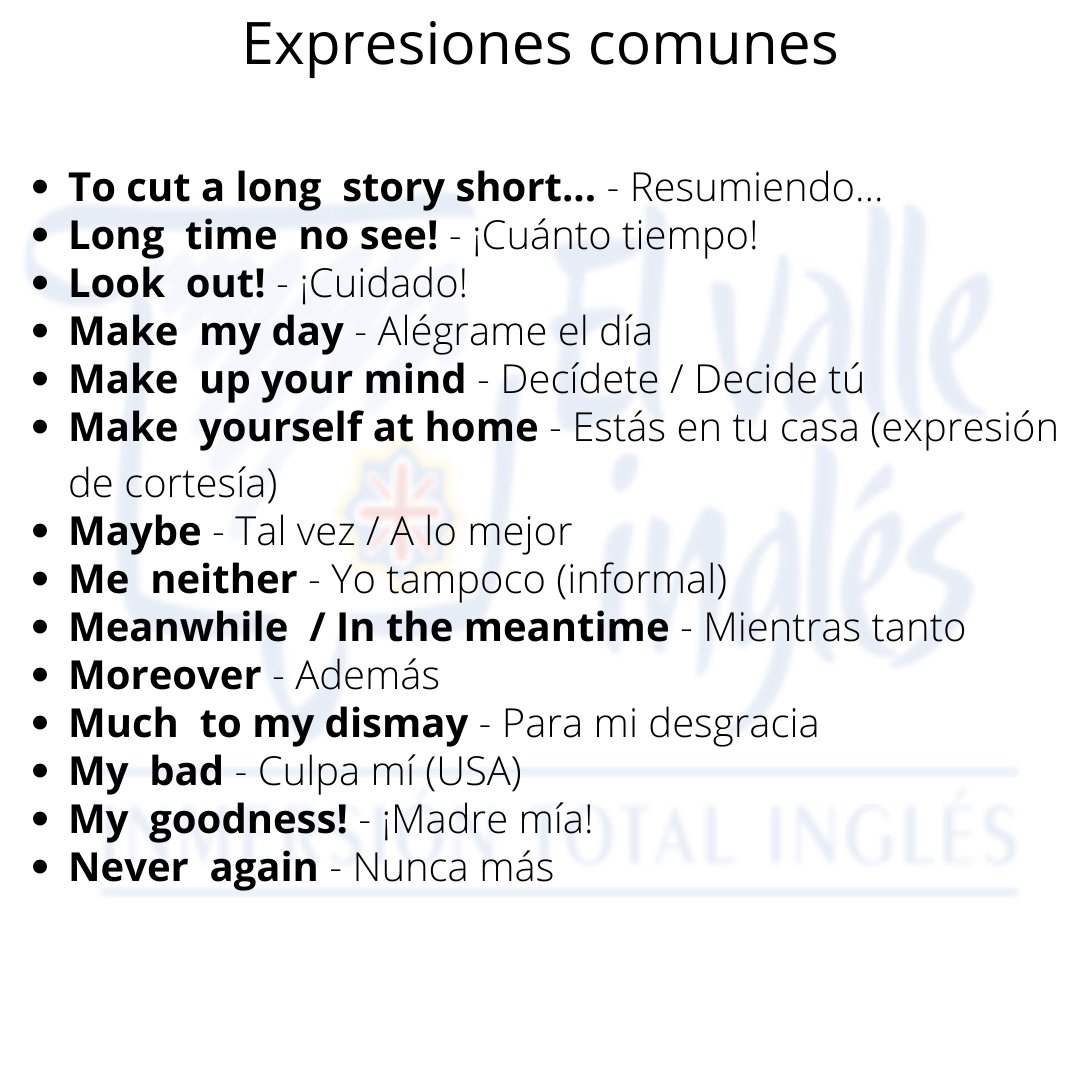 elvalleingles's tweet photo. ¿Quieres expresarte como un inglés nativo? ¿Te gustaría conocer las expresiones más comunes del inglés? 

Te traemos el segundo volumen de las expresiones más utilizadas para que puedas expresarte como lo harías en español sin miedo a equivocarte https://t.co/AXJlwZKDfe