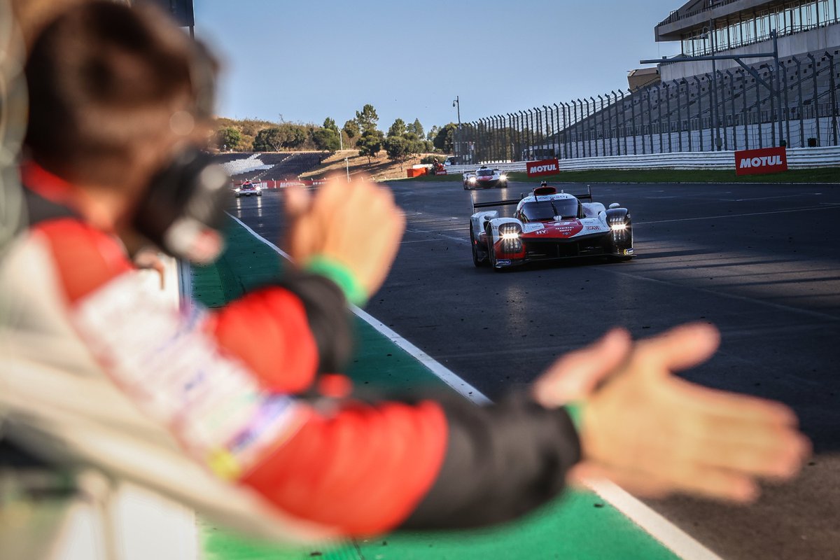 Then and now. 

Our 100th @FIAWEC race ended with our 32nd victory 🏆 and our 17th 1-2 win 🥇🥈 

Our first 1-2 came at the #6hSilverstone in 2014 with the #TS030

#GoHyper #ToyotaGAZOORacing #8hPortimao 🇵🇹