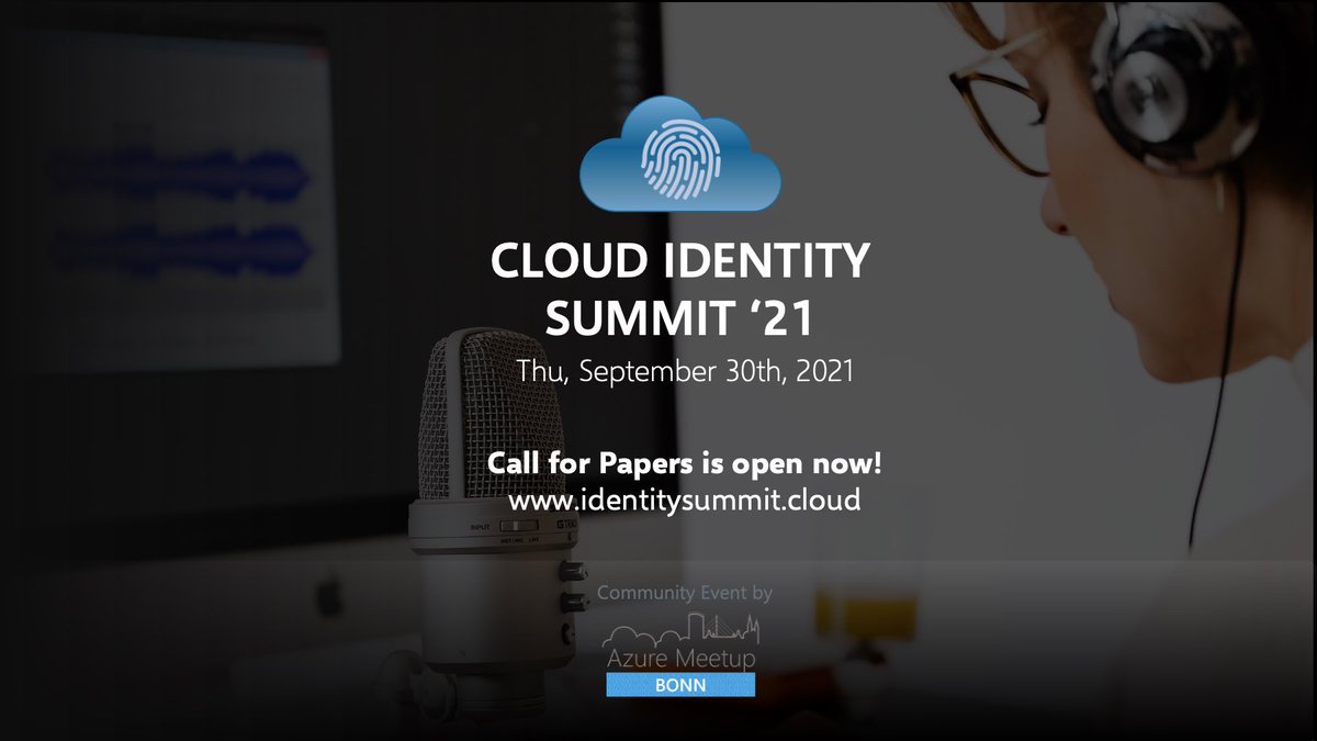 identitysummit's tweet image. +++ Call for Papers 📢 “Cloud #IdentitySummit 2021” ☁️🔐
 is now open! +++
We invite you to submit your session to be part of the speaker line-up of this free community event.

More details → sessionize.com/cloud-identity…

#AzureAD #AzureIdentity #IAM #Identity #CommunityRocks