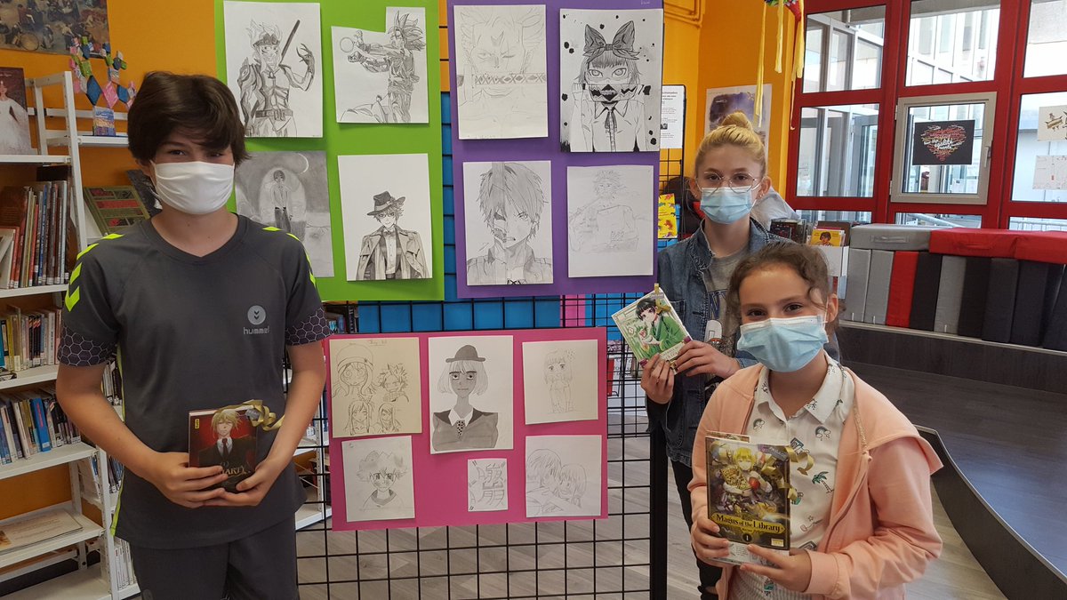 CDIBalzac61's tweet photo. Concours de dessins de #manga. Voici les lauréats de la 9ème édition.
Noémie en 6D /Loriane en 4A /
Oscar en 4D.
Félicitations à eux ainsi qu'à tous les élèves ayant participé ! 👏👏👏 https://t.co/dWJzYzKAhM
