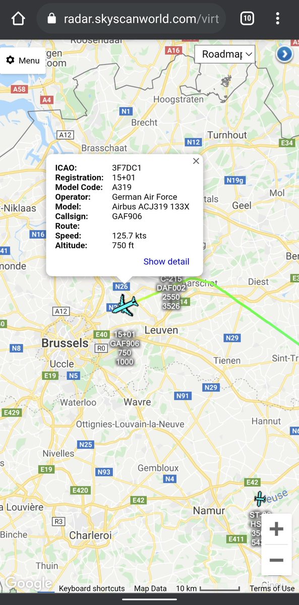 scan_sky's tweet photo. German Air FORCE 🇩🇪 - Airbus ACJ319 133X - 15+01 - #GAF906

Danish Air Force 🇩🇰 - Challenger 604 - C-215 - #DAF002

Both Inbound To Brussels 🇧🇪 For The #NATOSummit That's Happening Today. https://t.co/j9fJZ0I7xh