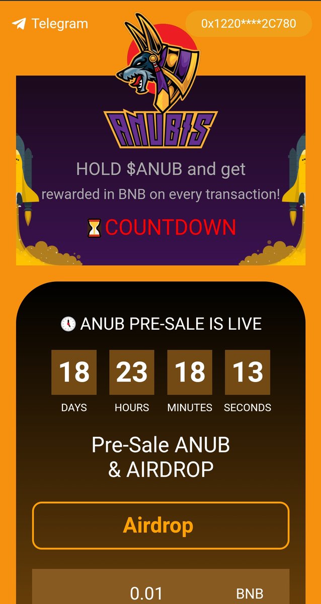 nftzone22's tweet photo. Airdrop instant claim for free 🤩🤩🤩
#AnubisToken #ANUB
https://t.co/rxijozKUBh
https://t.co/7ASfSnf9KR
1. Copy the link above
2. Open trust wallet go to DAPP
3. Paste link on dapp
4. Change ethereum to Smart Chain
5. Connect wallet
6. Claim airdrop https://t.co/briPhqysMV