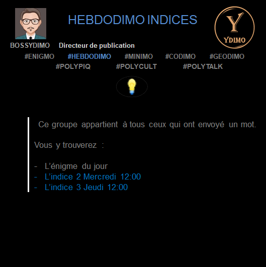 cityzenwalking's tweet photo. #HEBDODIMO SEM24-JEUX

❓ On y joue dans le monde entier

🕘 Envoyez vos mots  à @cityzenwalking  

🎁 Indice 1 – MARDI 12:00

#CODIMO 

❗️ Enigme Mardi 10:00 - Jeudi 14:00

 🔎 ...

🕘 Envoyez vos mots à @NUMIMO1 
 
🎁 Indice – MERCREDI 10:00

 🏁STOP VENDREDI 18:00 https://t.co/wbJgDROonc