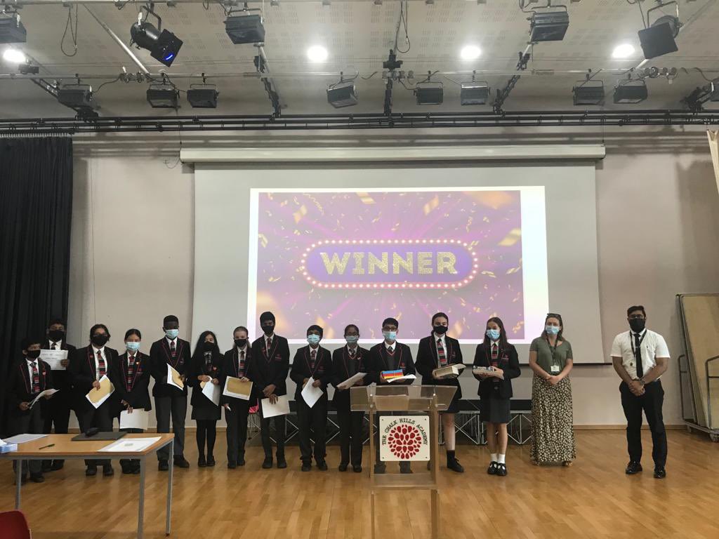 TheChalkHills's tweet photo. Throughout lockdown 7Panesar and 7Simmonds had the chance to enter our 1500 word Gothic Fiction competition. Today Mr Choudhury and Mrs West are proud to award the competitors with certificates…and award brand new book trilogies to the best entries! #Atchalkweread #tslt https://t.co/MP9fRcivzh