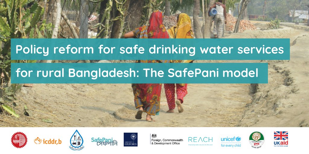reachwater's tweet photo. The SafePani model proposes reforms in institutional design, sustainable finance, and information systems, to advance #SDG6.1 in rural Bangladesh 🇧🇩 - a collaboration between @UNICEF, @UniofOxford, @buetacbd, @icddr_b and the Government of Bangladesh.

👉 https://t.co/fo5v907Kc7 https://t.co/Tnvr8JTp9I