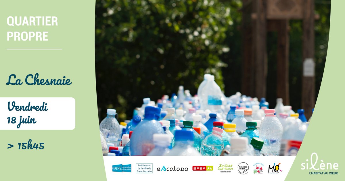 🌱 RDV ce vendredi quartier de la Chesnaie pour l'évènement quartier propre !
Venez échanger avec nous sur les éco'gestes et participer au nettoyage de votre quartier ♻️
⚠️ Port du masque obligatoire
➡️ + d'infos ici : bit.ly/quartier-propr…