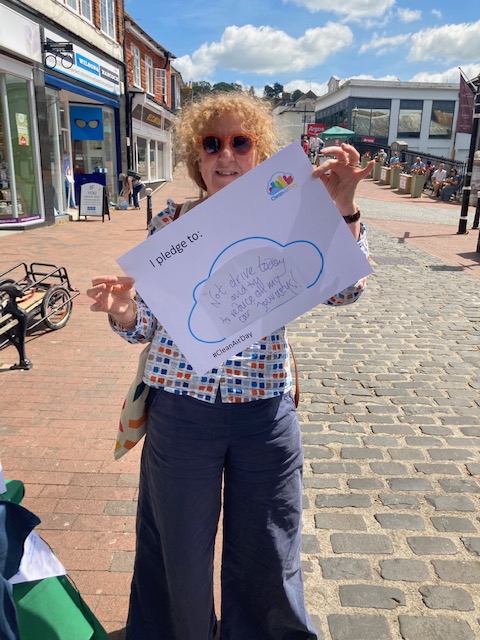 <a href="/AirLewes/">Clean Air Lewes</a> #CleanAirDay 
 Here's another pledge: "not to drive today and try to reduce all my car journeys" Thanks, Debbie!