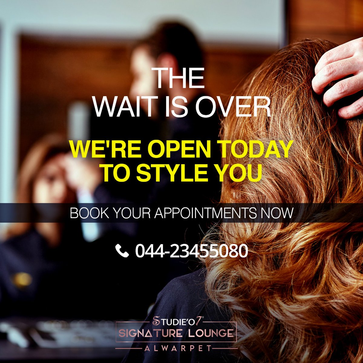 S7SLAlwarpet's tweet image. Are you ready to get styled the right way? Visit us today. Wear double masks and maintain social distancing.

Call us for queries 044-23455080.
.
#studieo7 #salon #open #safety #signaturelounge #alwarpet #chennai #safesalon #hygienicsalon #haircut #makeup #haircolour  #alwarpet