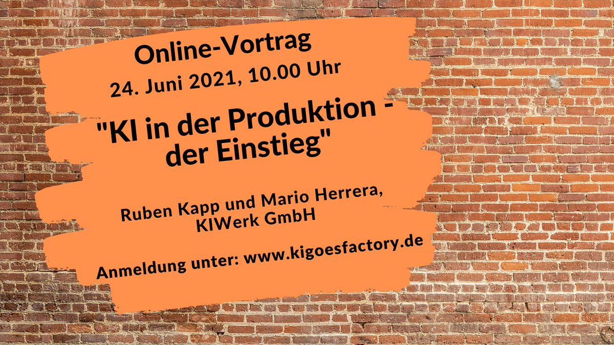 Online-Vortrag "KI in der Produktion - der Einstieg" vom <a href="/KiWerk/">--</a>. Anmeldung zur Fachtagung unter: veranstaltungen.ihkrt.de/kigoesfactory

#KI #AI #KuenstlicheIntelligenz #hackathon