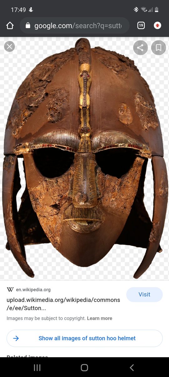 Friend sent me a pic of a potato because she thought it looked a little like a face.  Made me think of the Sutton Hoo helmet.  #randomconnections #thisismylevelthismorning