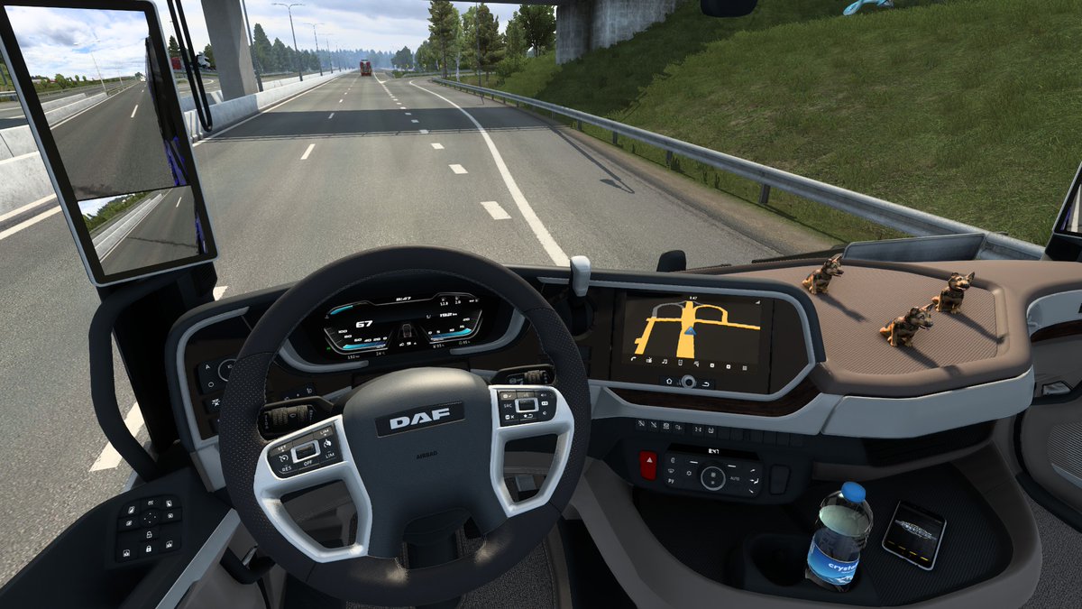 wolfrunner86's tweet image. Cruising in my new @DAFTrucksNV XG+ 
with my German Shepherd bobble heads
@SCSsoftware