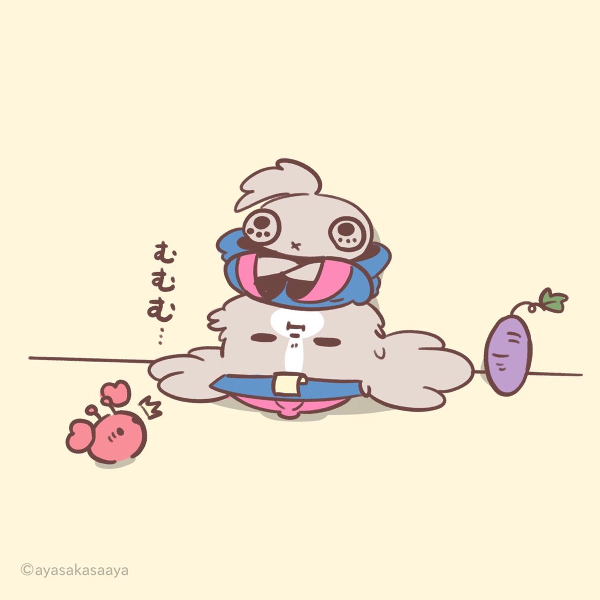 キョンシーズー ひっくりかえって かんがえると いいらしい ほんとかな キョンシーズー 悩み 逆立ちしてもわからない さつまいも ゆるいイラスト 犬