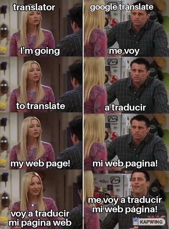 SupportiveLang1's tweet image. Aaaaay pero Google Translate te puede llevar muy mal! 
No te fíes en ello - búscate una traductora *hola!* de confianza.

#traduccionesnativas
#englishayuda
#SEO 
#Mallorca 
#paginawebeningles
#seomallorca
#friends
#inglesnativa
#editar
#españolaingles