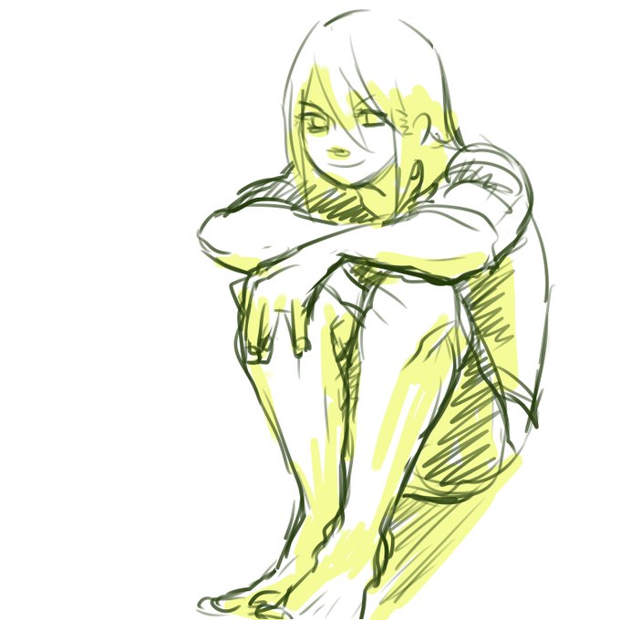 体育座りのtwitterイラスト検索結果