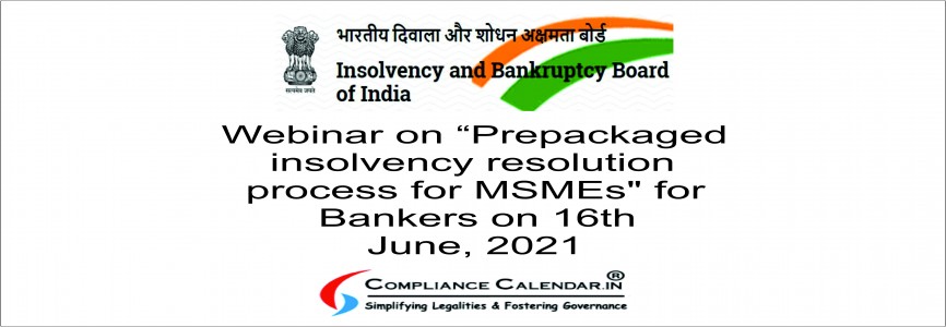 TheCCLIndia's tweet image. Webinar on #Prepackaged insolvency resolution process for #MSMEs    ccurl.in/P721WG
