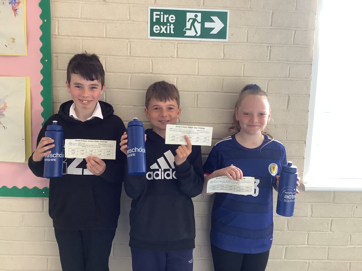 GirvanPrimary's tweet photo. Well done to these pupils for getting in on the Let's Shift Challenge at home!  Thanks to @ActiveSchoolsSA for the prizes!  Our Sports Council chose random names out a hat - these are the lucky winners!  #LetsShift https://t.co/Dmdq1d4hZb