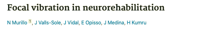 rebiotex's tweet photo. Este estudio N. Murillo y cols.  contempla los beneficios de la vibración focal en pacientes con patología neurológica. Hablaremos de los principios neurofisiológicos que rigen este proceso en nuestro webinar el próximo 7 de julio.  Link para inscripción: https://t.co/aK3vumIa4k https://t.co/XkADCUiEQl