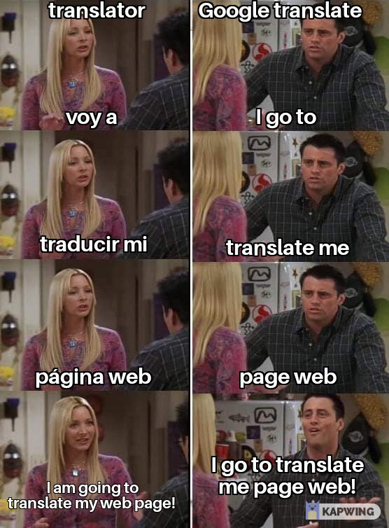 SupportiveLang1's tweet image. Google translate is like a mixed metaphor. It can usually get the message across, but you can&apos;t make it drink.
Find a trusted translator for when you really need to crush the bullseye.
#badtranslation #mixmetaphor #SEO #mallorca #englishtospanish #supportivelanguage #webpage