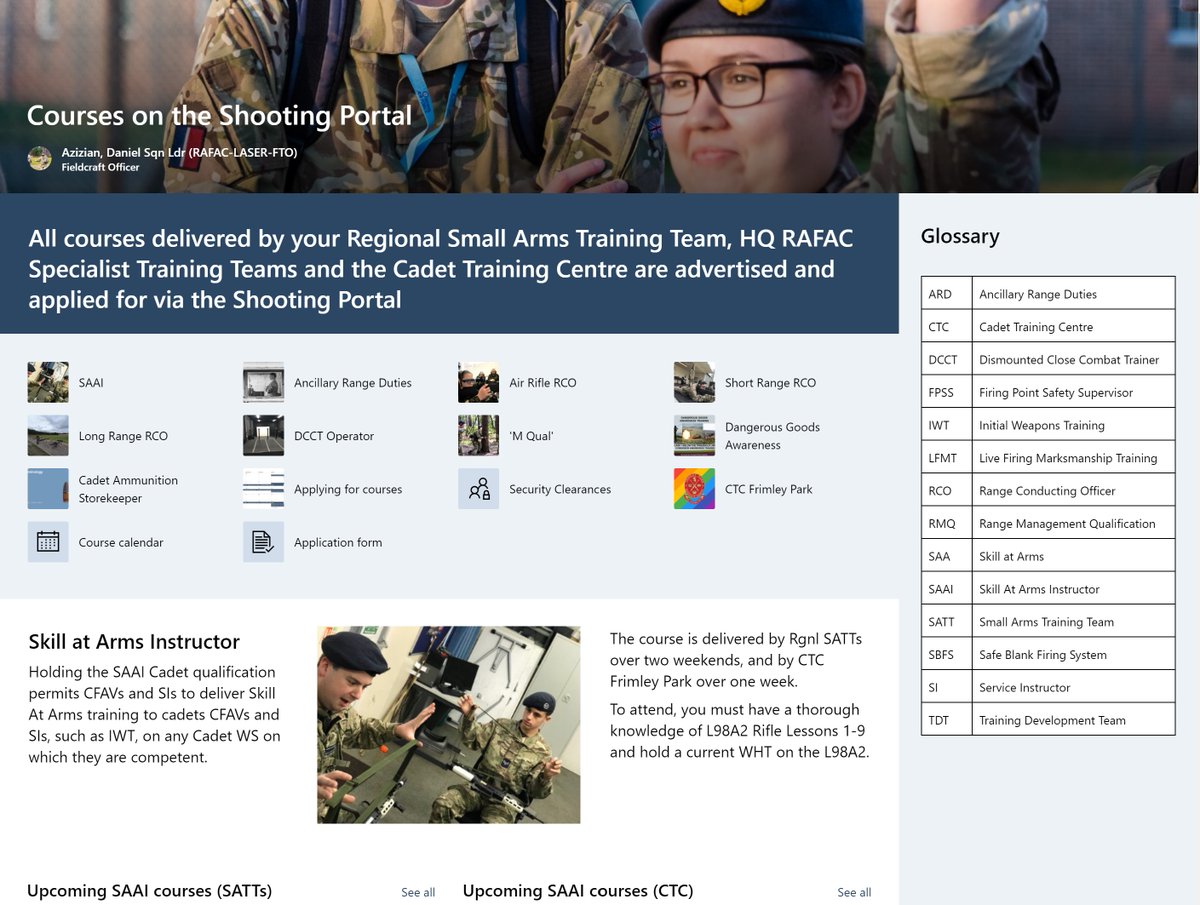 RAFAC CFAVs can apply for shooting qualification courses via the Shooting Portal. Interested?

rafac.sharepoint.com/sites/Shooting…

@IM_TDT <a href="/aircadetslaser/">Air Cadets LaSER</a> @REGSSOLASER <a href="/laserfieldcraft/">LaSER Fieldcraft</a>