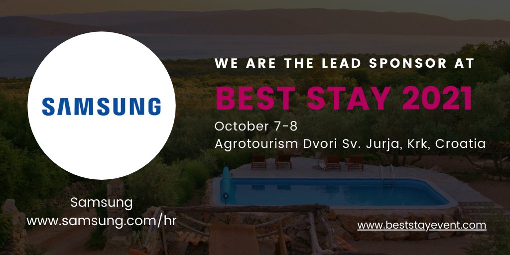 BestStayCroatia's tweet photo. We are very excited to announce our Lead Sponsor - Samsung, who will be joining us for the 3rd time in a row. If you are also interested in participating, don't forget to check out our website for more details. https://t.co/l65Ch0FVpZ https://t.co/V1kNqOJGEl