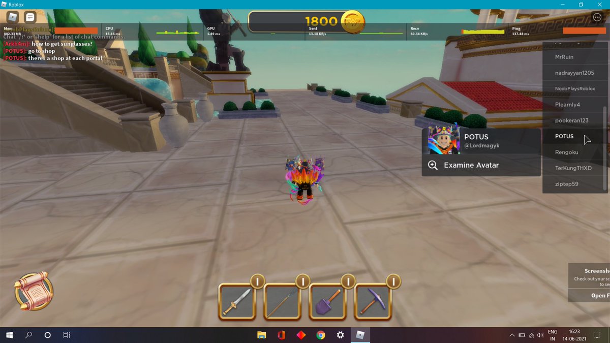 magyklord's tweet photo. @SharkBloxYT Now your display name shows up on the chat too. My display name POTUS shows up instead of my username Lordmagyk https://t.co/fzlixSW3yb