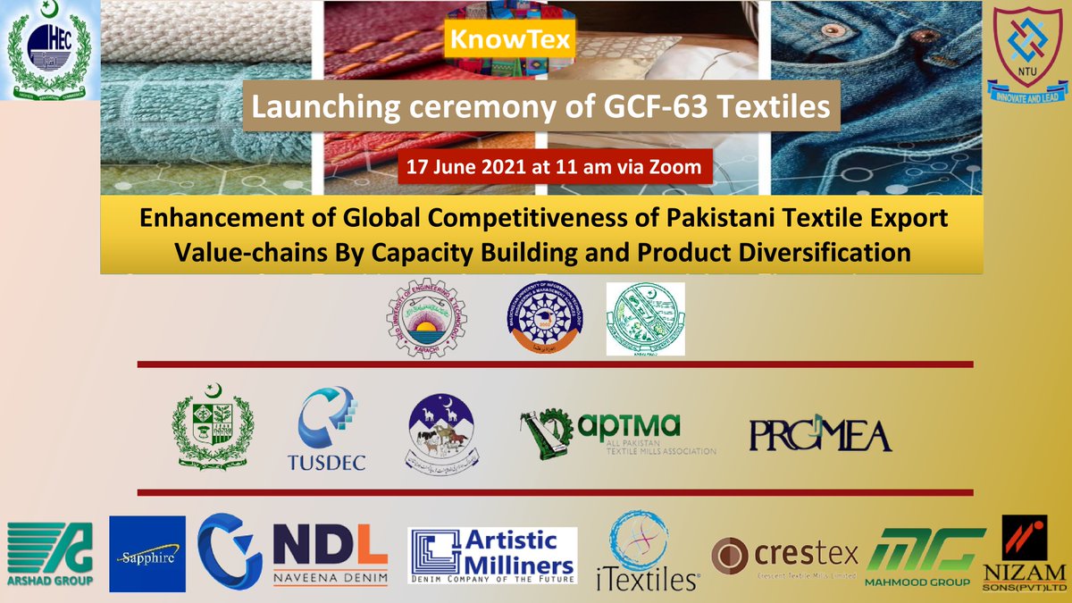 KnowTex's tweet image. The link for the online Launching Ceremony.
Join Zoom Meeting
zoom.us/j/99951106021...
Meeting ID: 999 5110 6021
Passcode: 654246