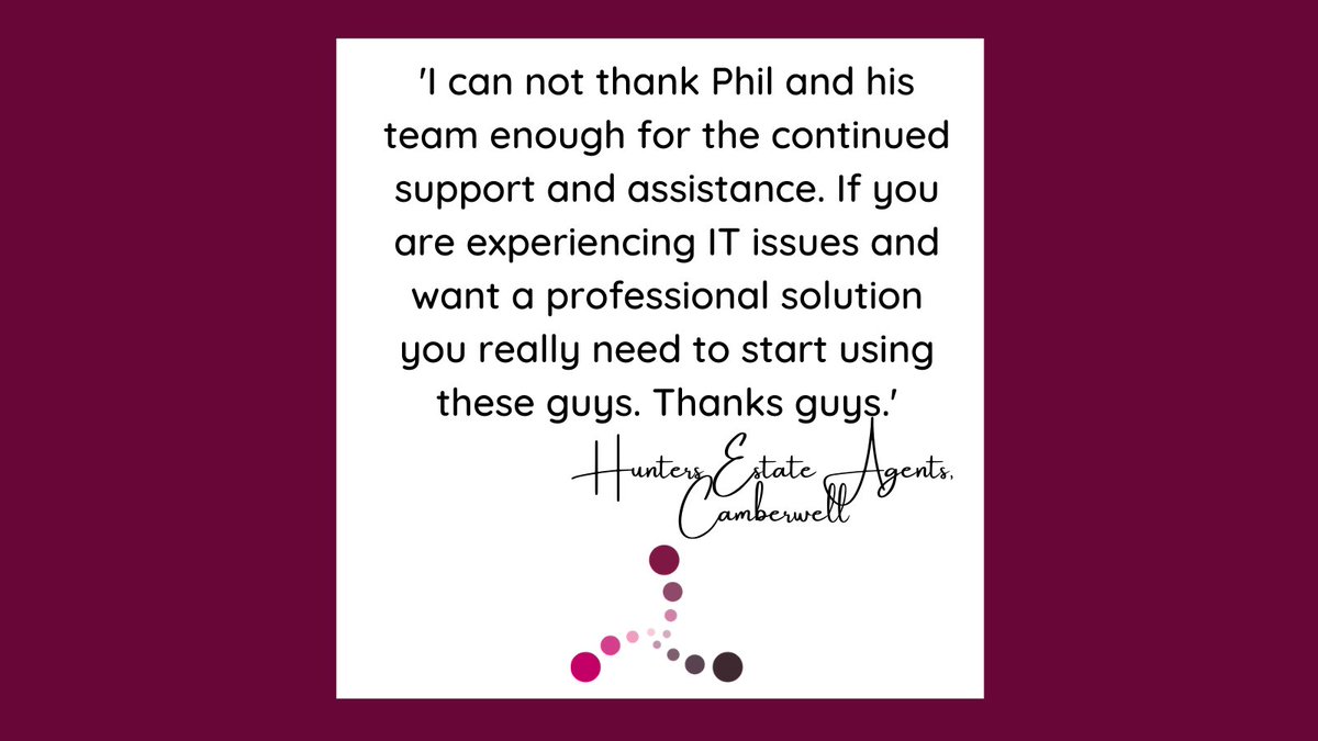 XPSLtd's tweet photo. We have been working with @Hunterscam for a while now, thanks so much for the testimonial guys, we really appreciate it π
#XPSSolutions #ITSupport https://t.co/4TENbrrWP7